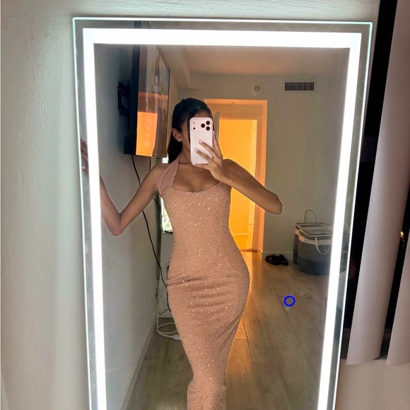 Oh Polly Dresses & Skirts - Oh Polly  Glittering Tan Dress